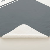 Couverture Sherpa Nom personnalisé simple du charbon moderne (3/4)