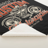 Couverture Sherpa Nom personnalisé Skeleton Motorcycle Boutique (3/4)