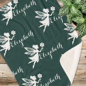 Couverture Sherpa Nom répété Fairy Magic Fern Glade Green