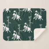 Couverture Sherpa Nom répété Fairy Magic Fern Glade Green (Devant (Horizontal))