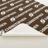 Couverture Sherpa Nom répété Football Dreams Brown (3/4)