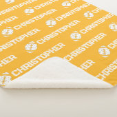 Couverture Sherpa Nom répété Football Dreams Gold (3/4)