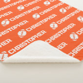 Couverture Sherpa Nom répété Football Dreams Orange (3/4)