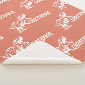 Couverture Sherpa Nom répétitif T-Rex Signature Raptor Rust (3/4)