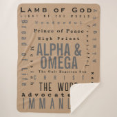 Couverture Sherpa Noms Chrétiens De Dieu, Moderne Simple (Devant)