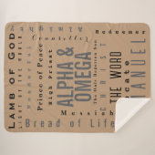 Couverture Sherpa Noms Chrétiens De Dieu, Moderne Simple (Devant (Horizontal))