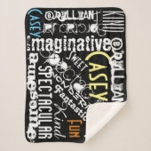 Couverture Sherpa Noms et mots d'amour personnalisés 'n amitié' (Devant)