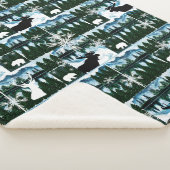 Couverture Sherpa Northwotains Mountains Forest Landscape Med Sherpa (3/4)