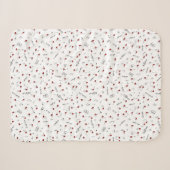 Couverture Sherpa Notes d'amour Cœur rouge Notation musicale (Devant (Horizontal))