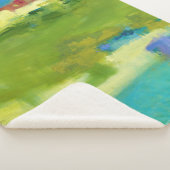 Couverture Sherpa Notes de champ - Art vert Abstrait (3/4)