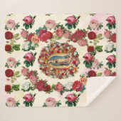 Couverture Sherpa Notre-Dame de Guadalupe Roses Potpourri (Devant (Horizontal))