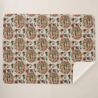 Couverture Sherpa Notre-Dame de Guadalupe Vierge Marie Saint catholi
