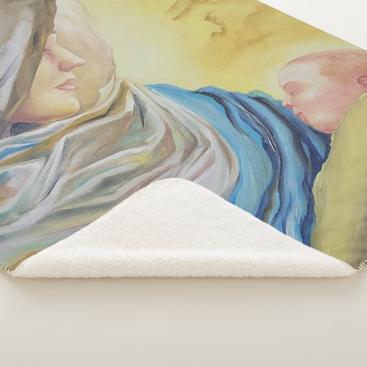 Couverture Sherpa Notre Dame du Silence tenant le bébé Jésus (3/4)