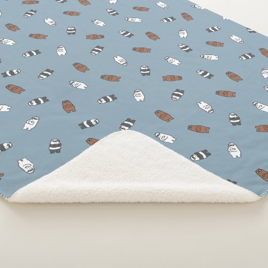 Couverture Sherpa Nous Ours nu - Ours en verre soleil Motif (3/4)