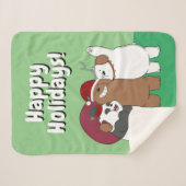 Couverture Sherpa Nous Ours Nus - Bonnes Fêtes (Devant (Horizontal))