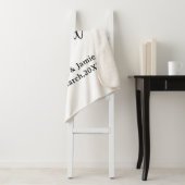 Couverture Sherpa Nous sommes fiancés nom date calligraphiestylé (En situation)