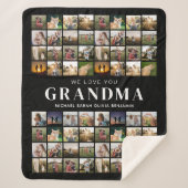 Couverture Sherpa Nous t'aimons Grand-mère 64 Photo Collage (Devant)