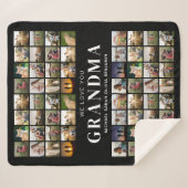 Couverture Sherpa Nous t'aimons Grand-mère 64 Photo Collage (Devant (Horizontal))