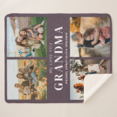 Couverture Sherpa Nous t'aimons Grand-mère Personnalisé 4 Photo Coll (Devant (Horizontal))