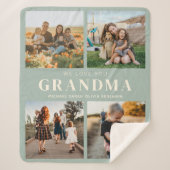 Couverture Sherpa Nous t'aimons Grand-mère Personnalisé 4 Photo Coll (Devant)