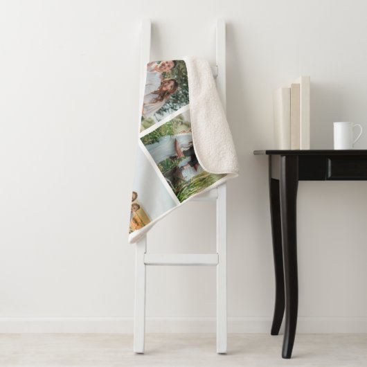 Couverture Sherpa Nous vous aimons grand-mère 5 photo collage person (En situation)