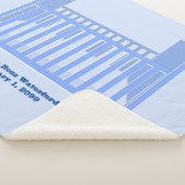 Couverture Sherpa Nouveau bébé Garçon Bleu Crib Personnalisé Baby (3/4)