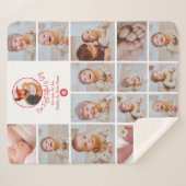 Couverture Sherpa Nouveau papa Photo Collage Keepsaké Première Fête  (Devant (Horizontal))