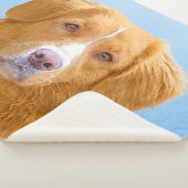 Couverture Sherpa Nouvelle-Écosse Peinture de chien pour l'essayeur (3/4)