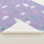 Couverture Sherpa Nuage de Pluie Violette – Chaude (3/4)