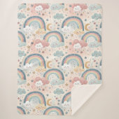 Couverture Sherpa Nuage Teintes Pastel pour le Con (Devant)