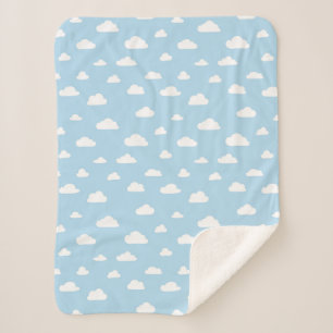 Couverture Sherpa Nuages blancs de bande dessinée sur l'arrière -