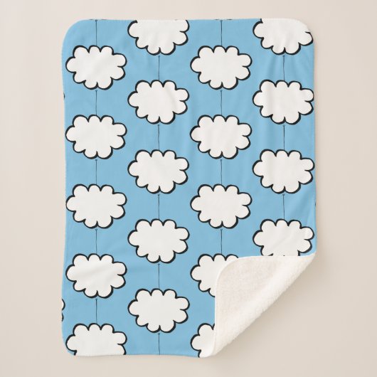 Couverture Sherpa Nuages sur cordes (Devant)