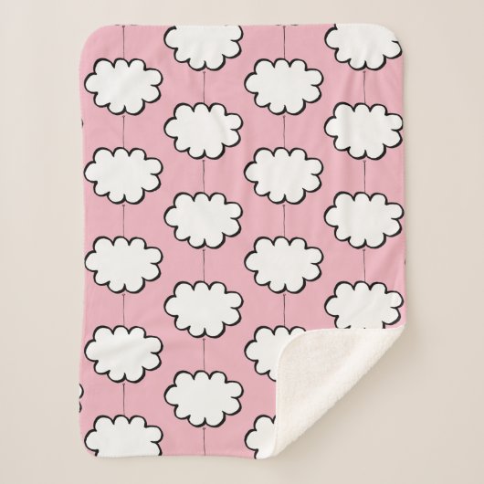 Couverture Sherpa Nuages sur des ficelles (Devant)