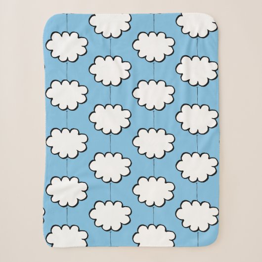 Couverture Sherpa Nuages sur des ficelles (Devant)