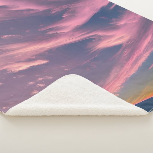 Couverture Sherpa Nuages teinté de Crimson (3/4)