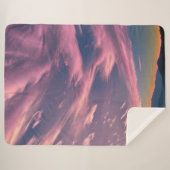 Couverture Sherpa Nuages teinté de Crimson (Devant (Horizontal))