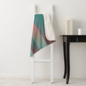 Couverture Sherpa nuances turquoises coralliennes (En situation)