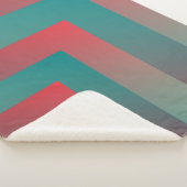 Couverture Sherpa nuances turquoises coralliennes (3/4)