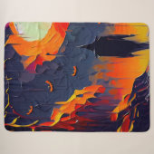 Couverture Sherpa Nuit Abstraite d'Halloween moderne (Devant (Horizontal))