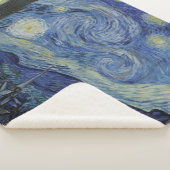 Couverture Sherpa Nuit étoilée, peinture à l'huile, Vincent Van Gogh (3/4)