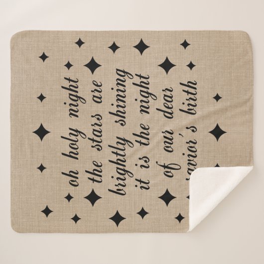Couverture Sherpa Nuit Sainte Religieuse Noël Sherpa Blanket (Devant (Horizontal))