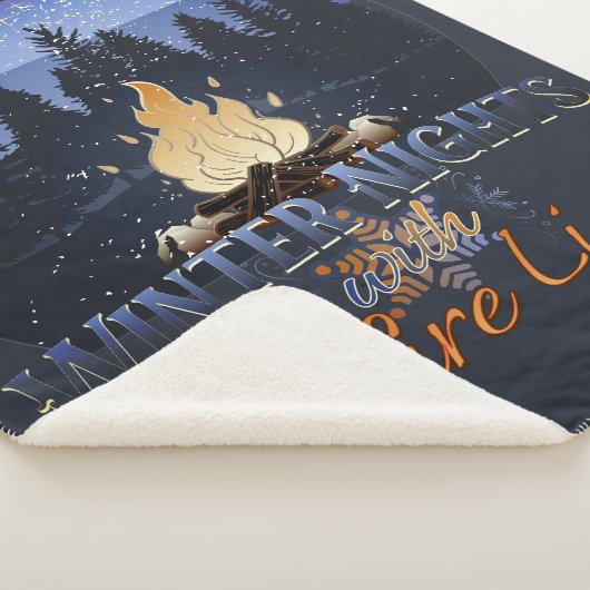 Couverture Sherpa Nuits d'hiver avec lumières de feu d'artifice Retr (3/4)