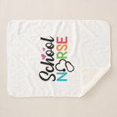 Couverture Sherpa Nurse Gift School Nurse (Devant (Horizontal))