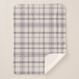 Couverture Sherpa Nursery pour bébé garçon à carreaux violets de sty