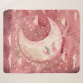 Couverture Sherpa Nursery Rustique Rouge au Clair de Lune & Chambre (Devant (Horizontal))