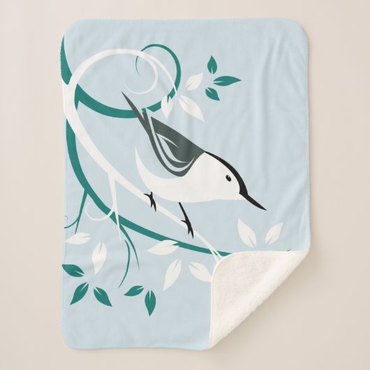 Couverture Sherpa Nuthatch blanc (Devant)