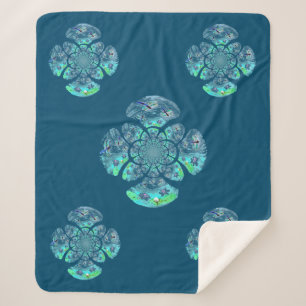 Couverture Sherpa Nymphéa Libellule Motif Nature