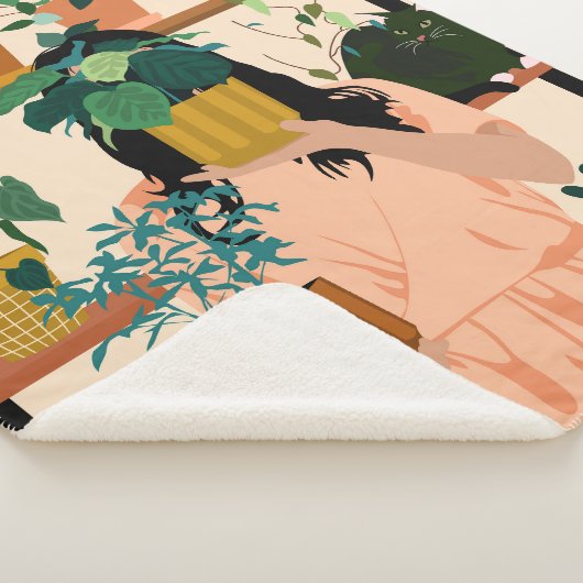 Couverture Sherpa Oasis pointillée (3/4)