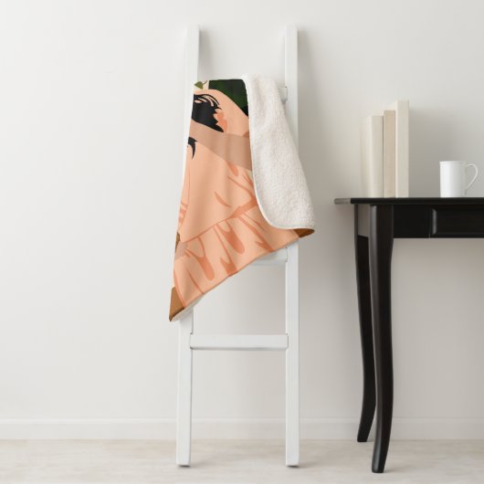 Couverture Sherpa Oasis pointillée (En situation)