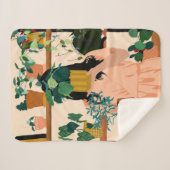 Couverture Sherpa Oasis pointillée (Devant (Horizontal))